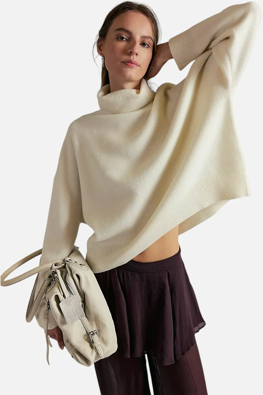 Free People Women's Sigma Turtleneck in Coconut Milk