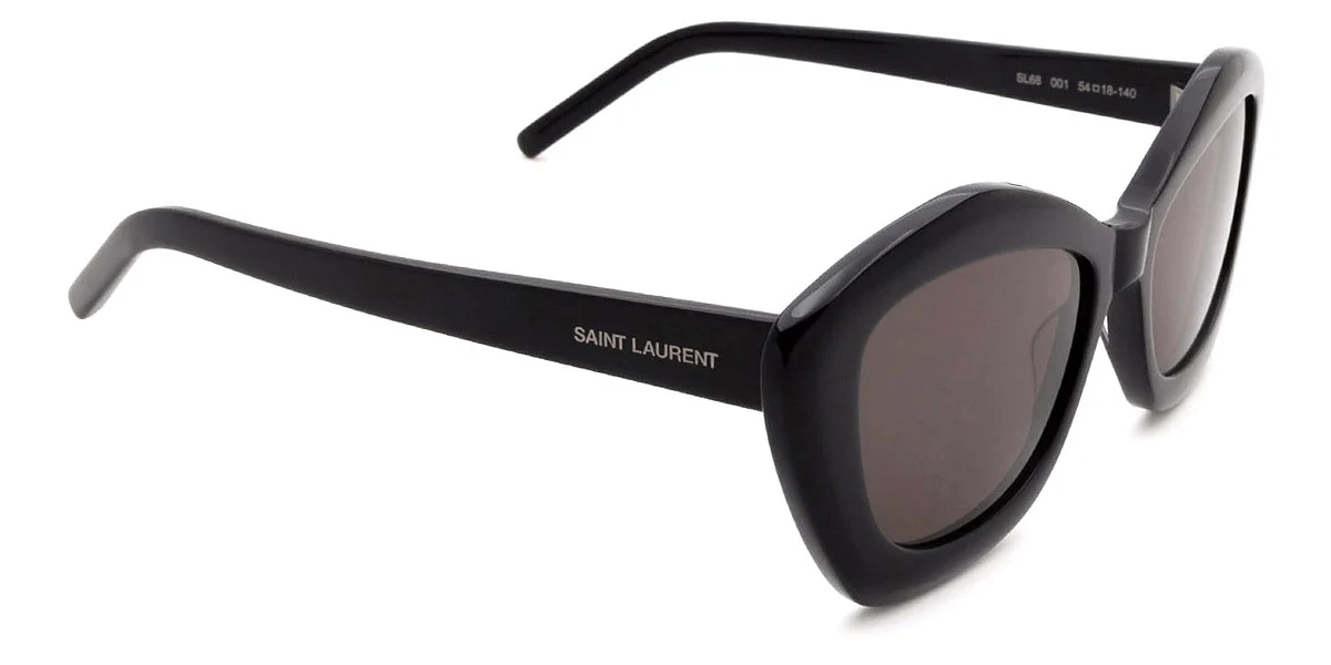 Saint Laurent Black Sunglasses with Black Lenses - Image 4