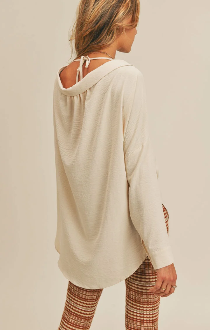 Sage The Label Some Say Slouchy Back Shirt in Cream - Image 2