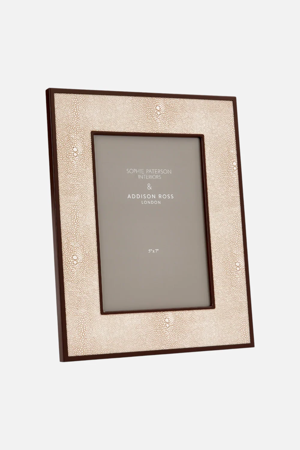 Addison Ross Sophie Patterson Ecru Faux Shagreen 5X7 Picture Frame