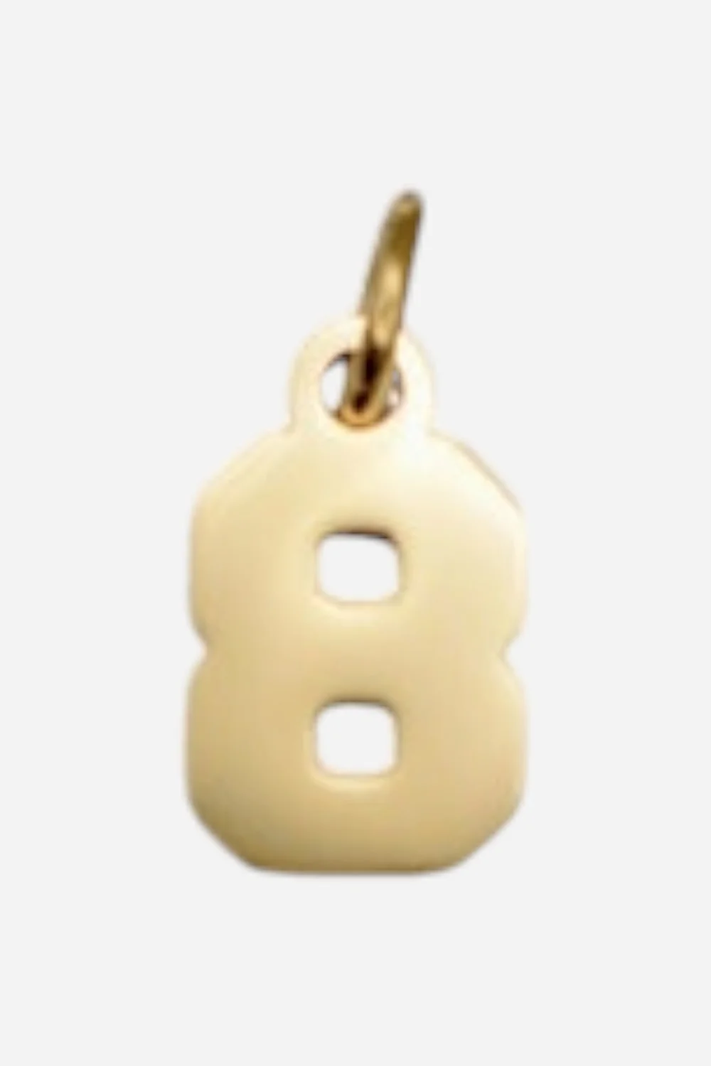 Farrah B Sports Number Charm in Gold 8