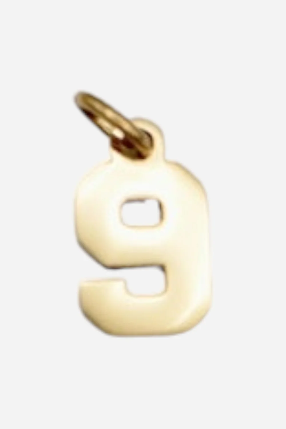 Farrah B Sports Number Charm in Gold 9