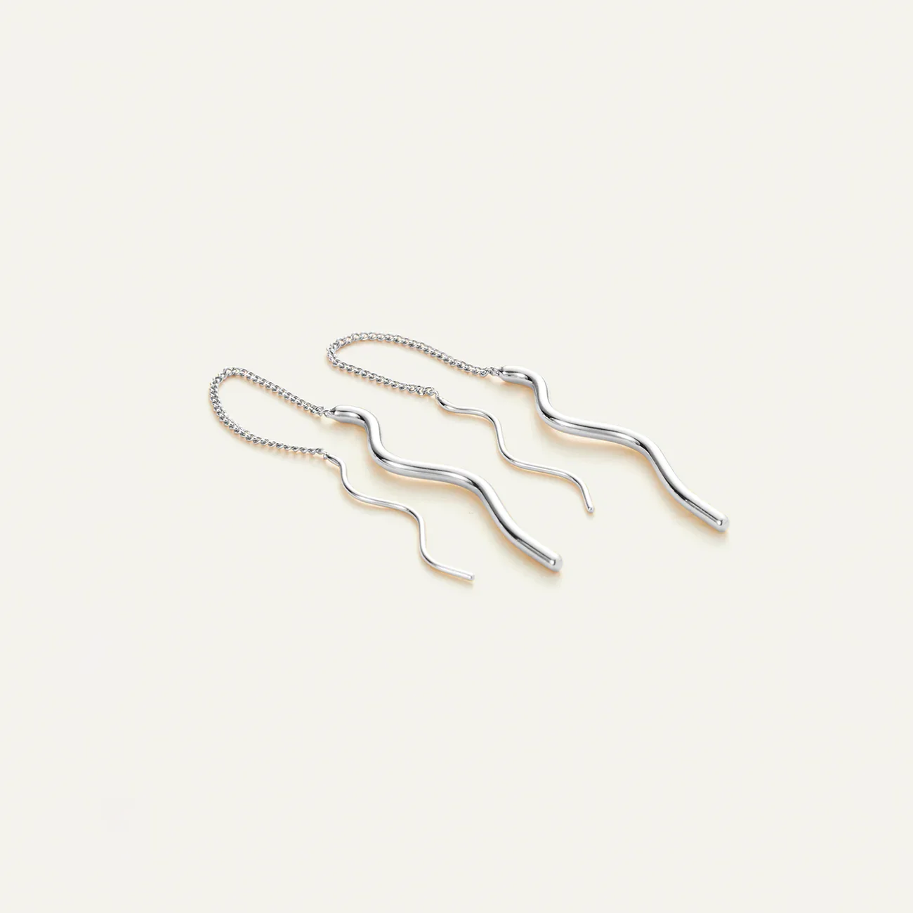 Jenny Bird Squiggle Threaders in Silver
