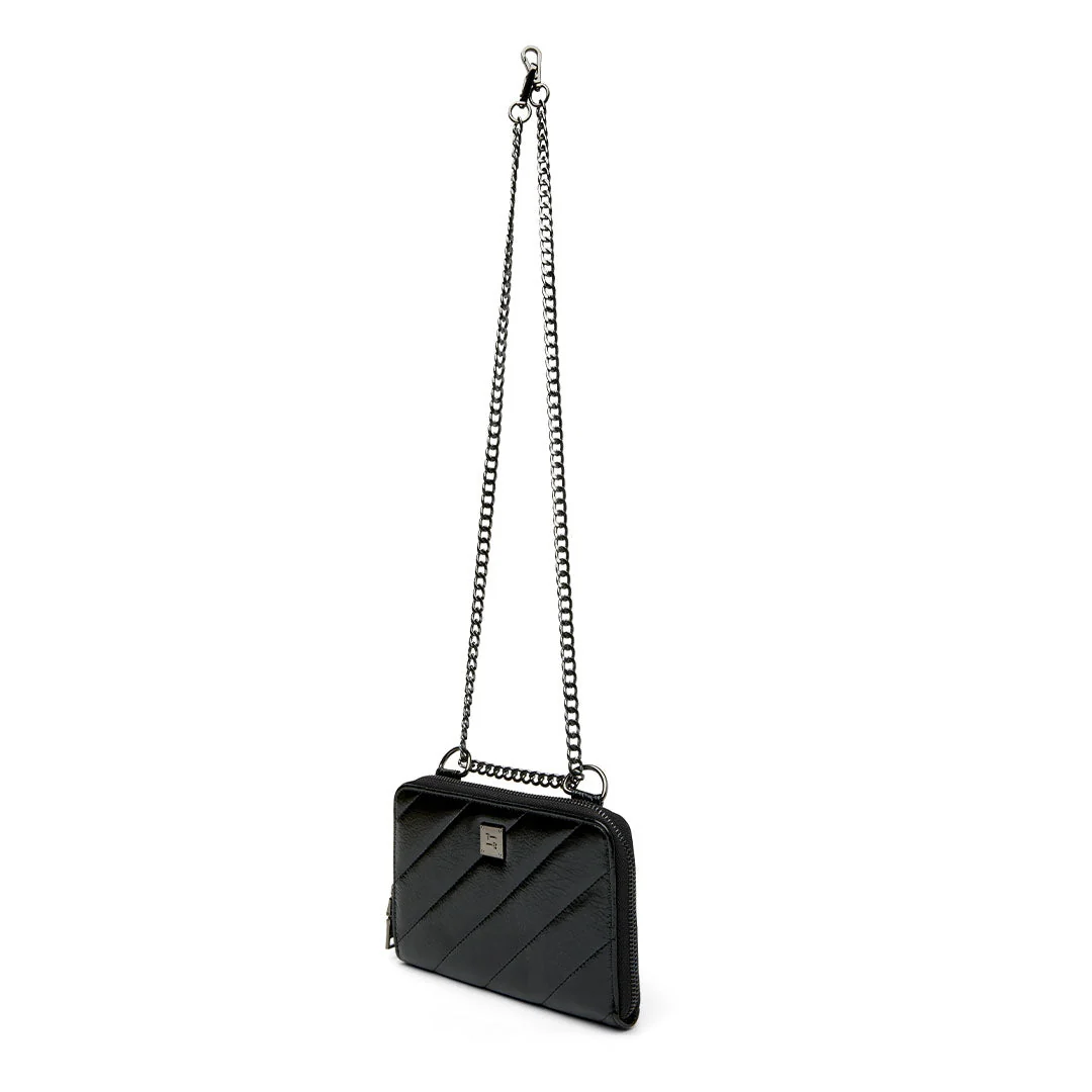 Think Royln Starlet Wallet Bag in Luxe Crackled Black - Image 2