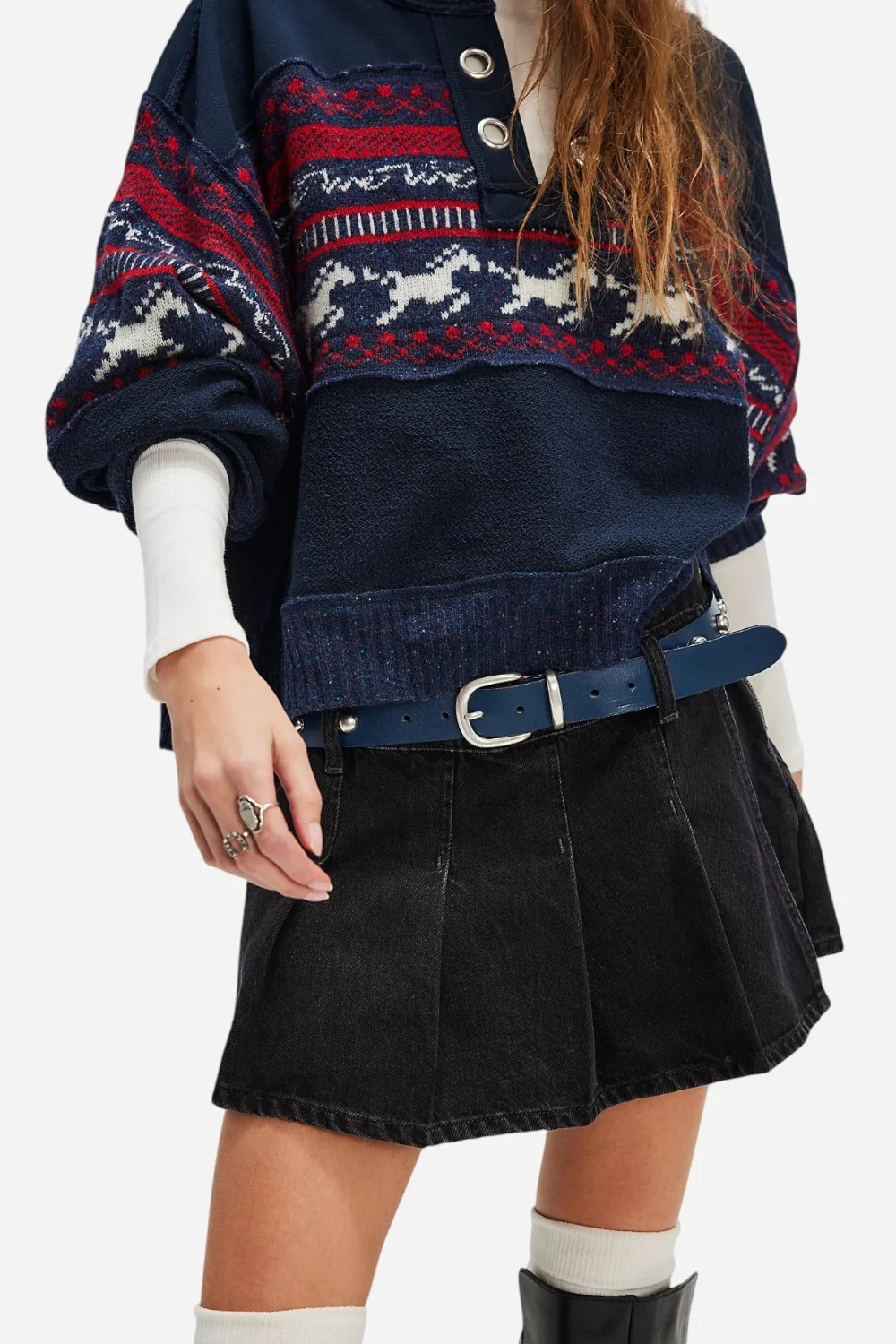 Free People We the Free Stephie Denim Skort In The City - Image 5