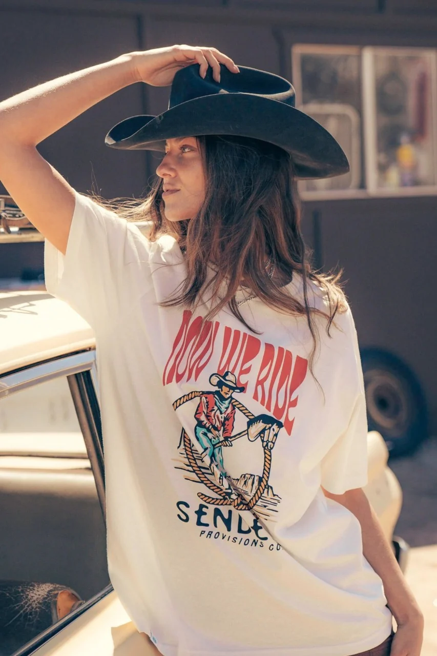 Sendero Stick Horse T-Shirt White - Image 4