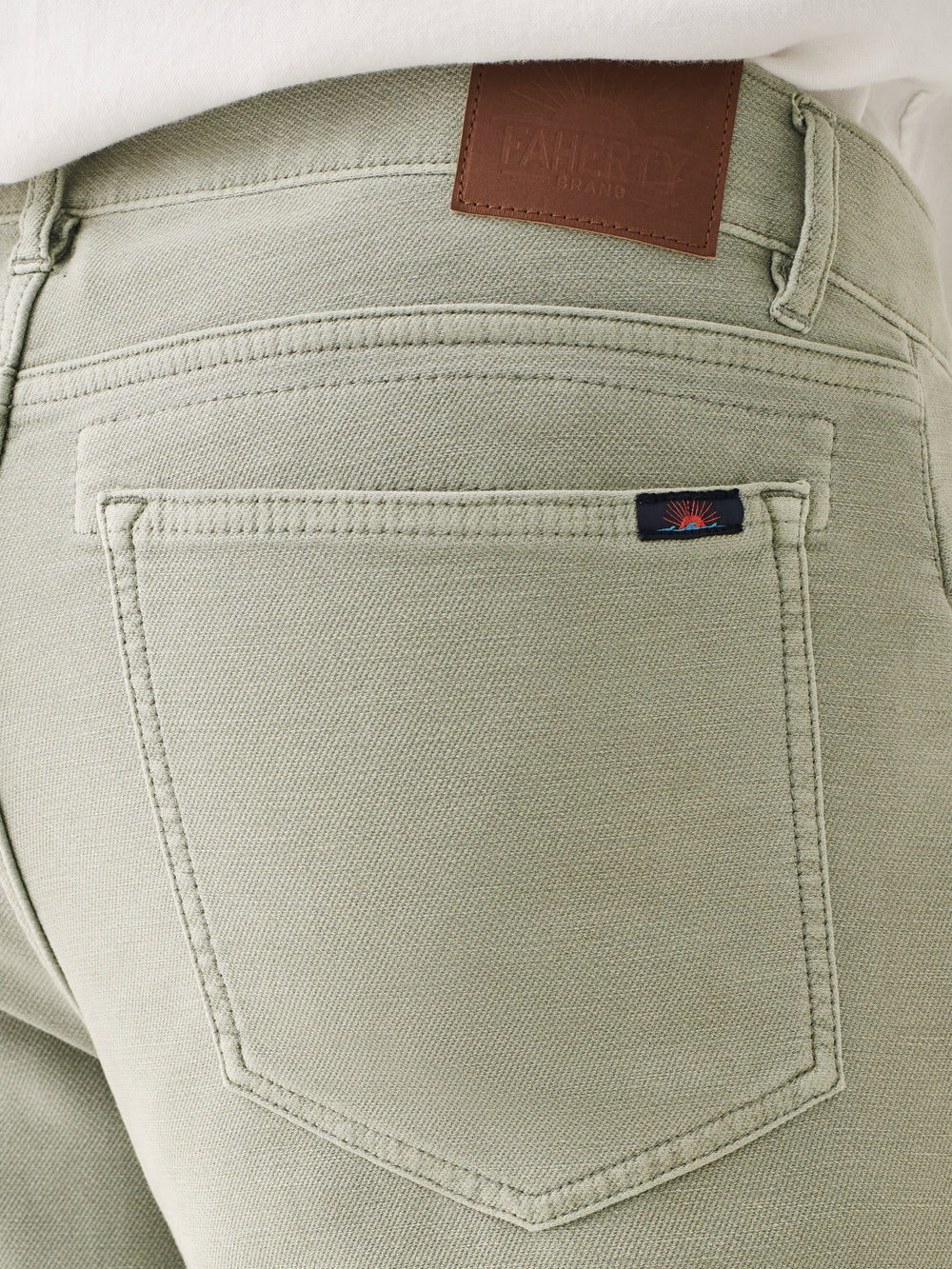 Faherty Stretch Terry 5-Pocket in Faded Olive - Image 4