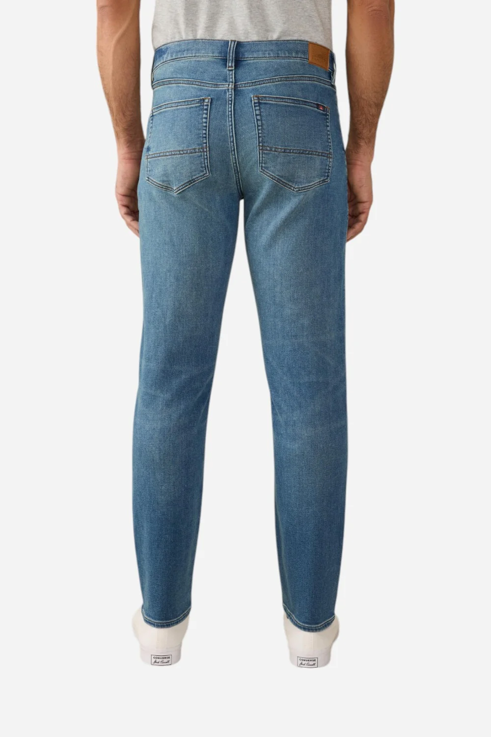 Faherty Stretch Terry Indigo 5 Pocket Pant in Storm Harbor Wash - Image 5