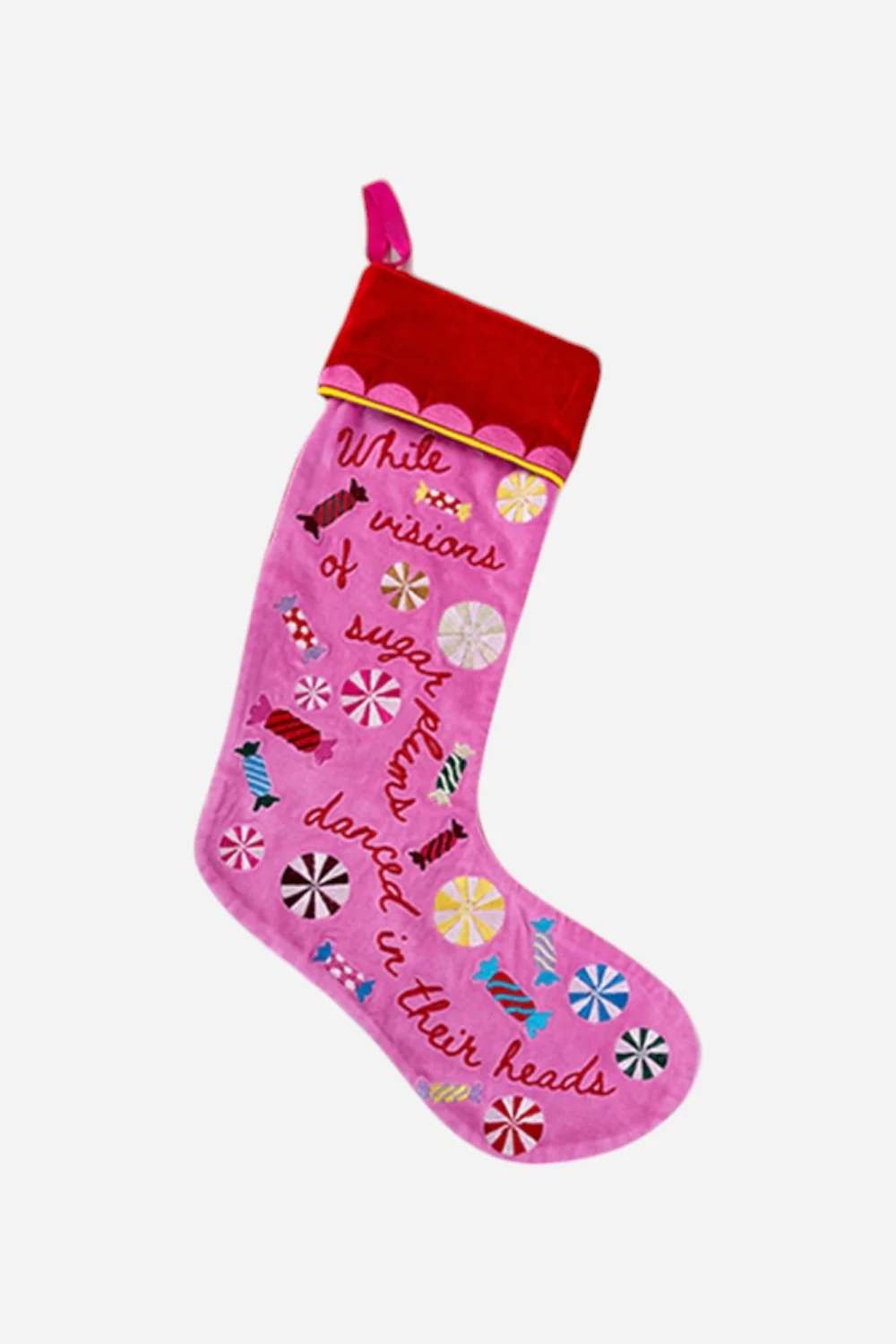 Furbish Sugar Plums Embroidered Stocking