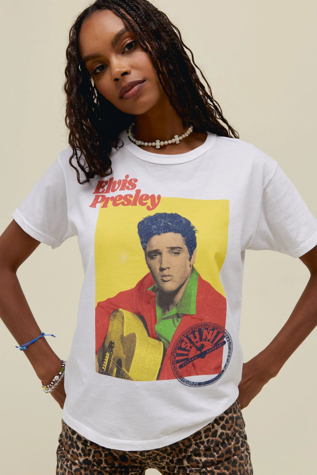 Daydreamer LA Sun Records X Elvis Us Tour 1954 Ringer Tee - Image 3