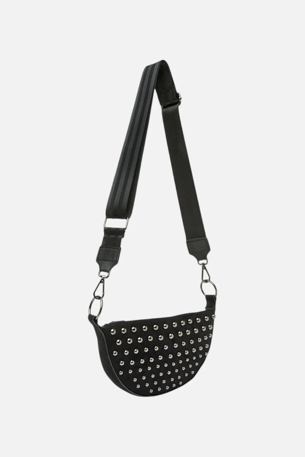 Think Royln Superstar Black Handbag with Silver Studs - Image 4