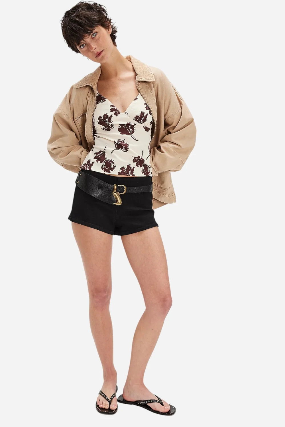 Free People Susie Printed Top in Bittersweet Combo - Image 4