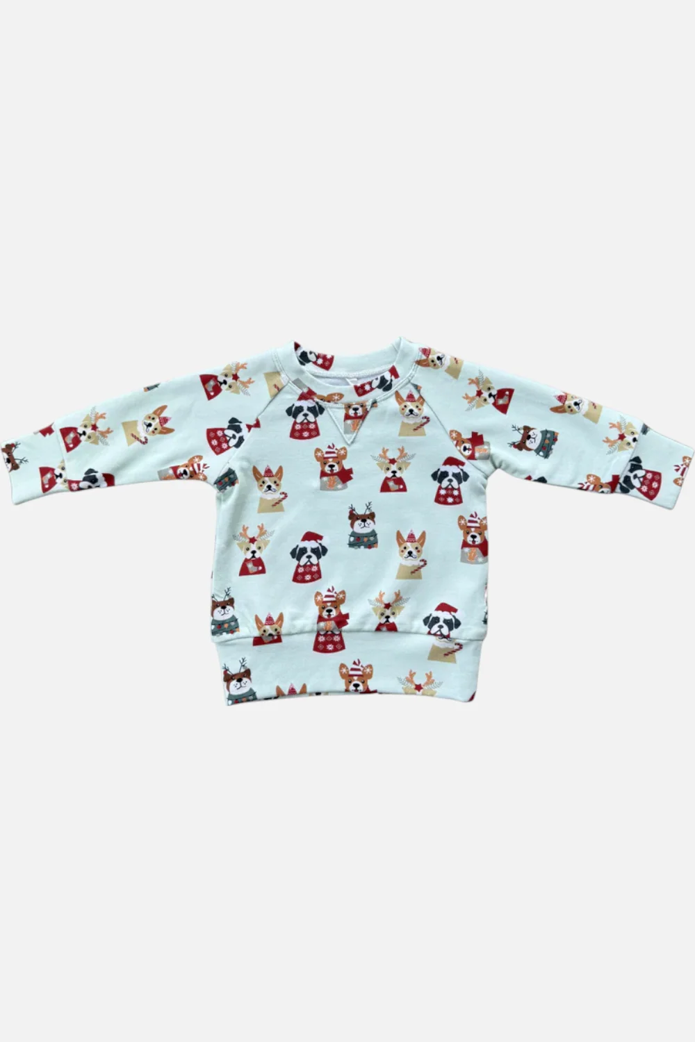 Babysprouts Infant Christmas Dogs Raglan Sweatshirt