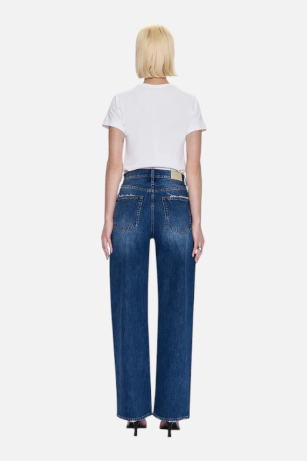 Pistola Women's Tate High Rise Bowed Wide Leg Jean in Fulton - Image 3