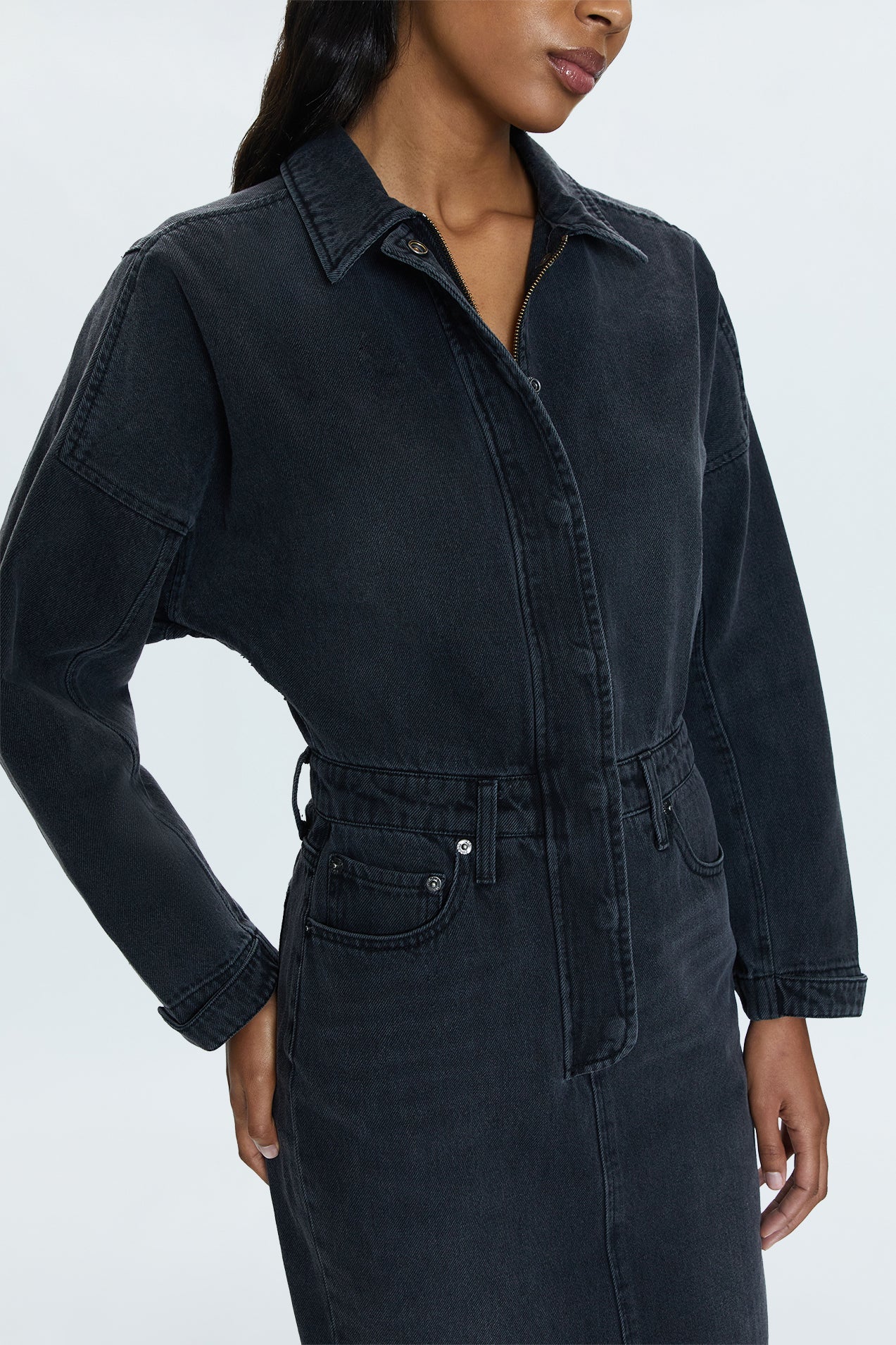 Pistola Tess Denim Midi Dress in Coupe - Image 2