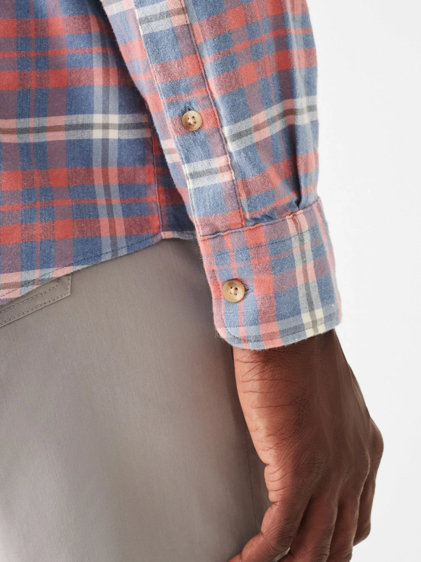 Faherty The All Time Shirt in Niagara River Plaid - Image 5