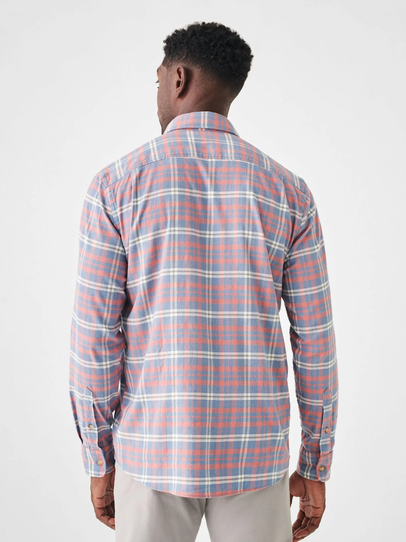 Faherty The All Time Shirt in Niagara River Plaid - Image 6