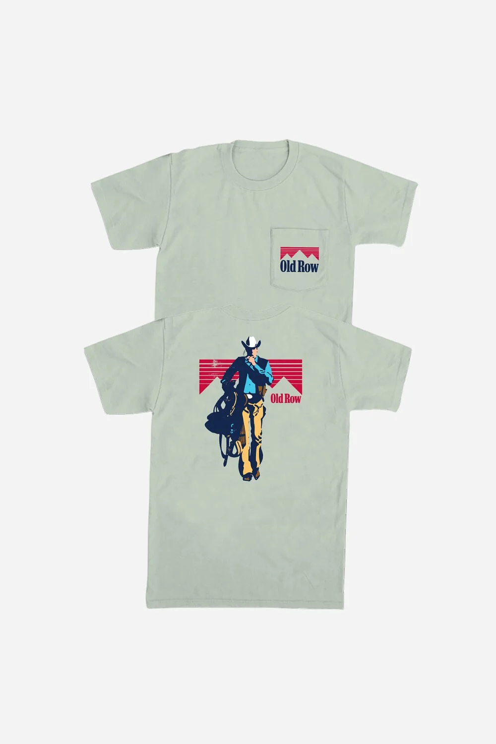 Old Row The Cowboy 5.0 Pocket Tee in Light Green