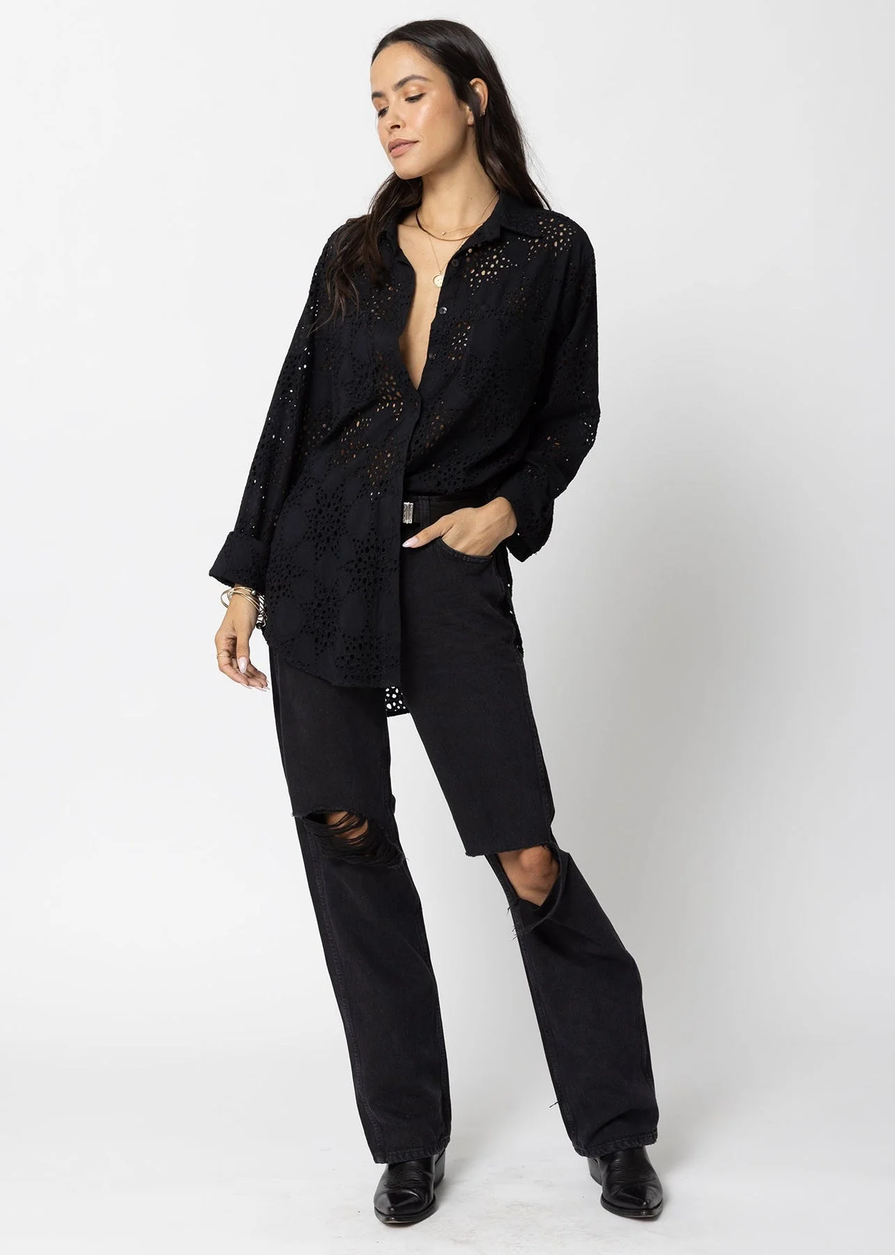 Stillwater The Eyelit Favorite Shirt in Black - Image 2