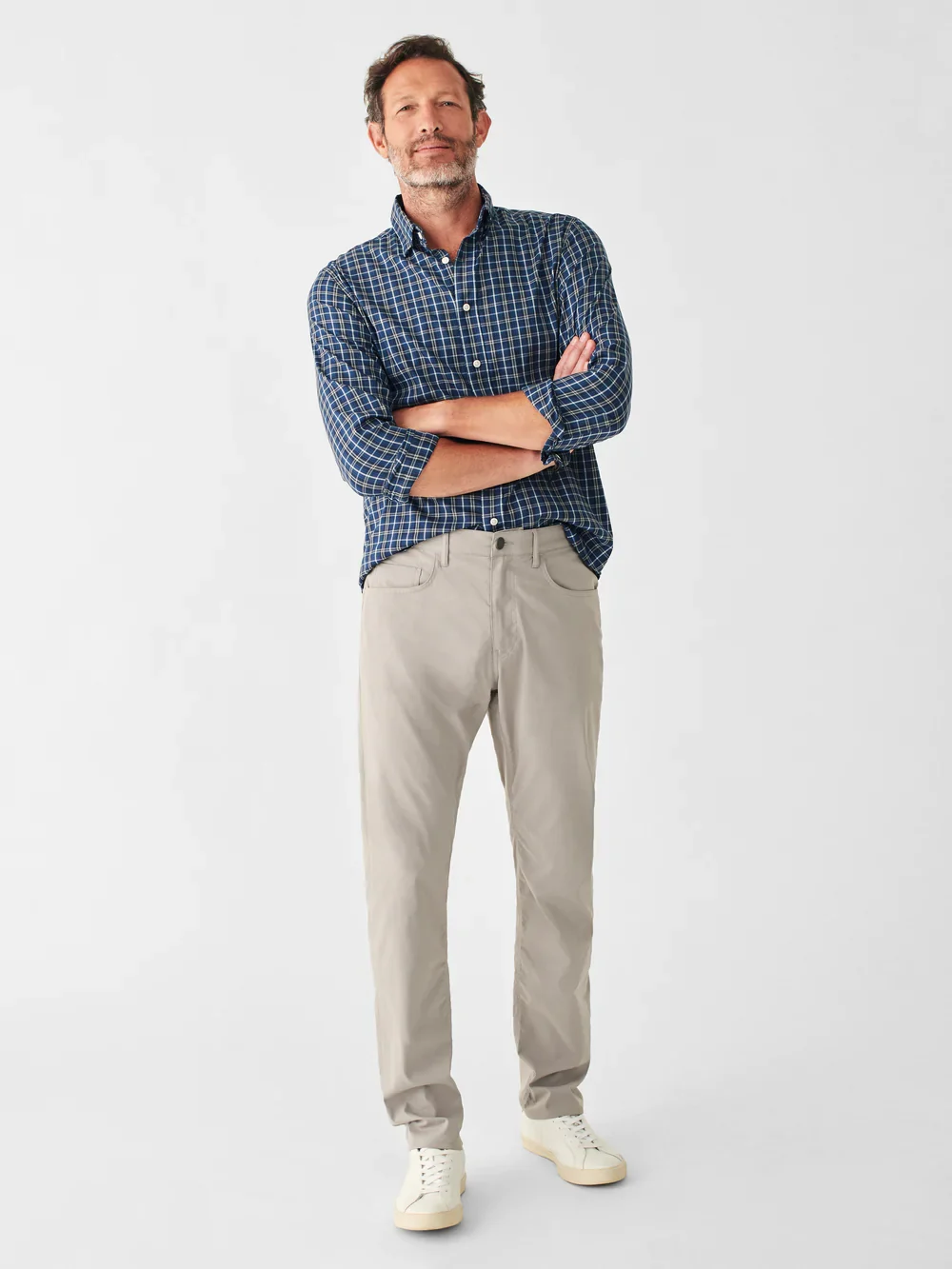 Faherty The Movement Shirt in Evening Peak Plaid - Image 3