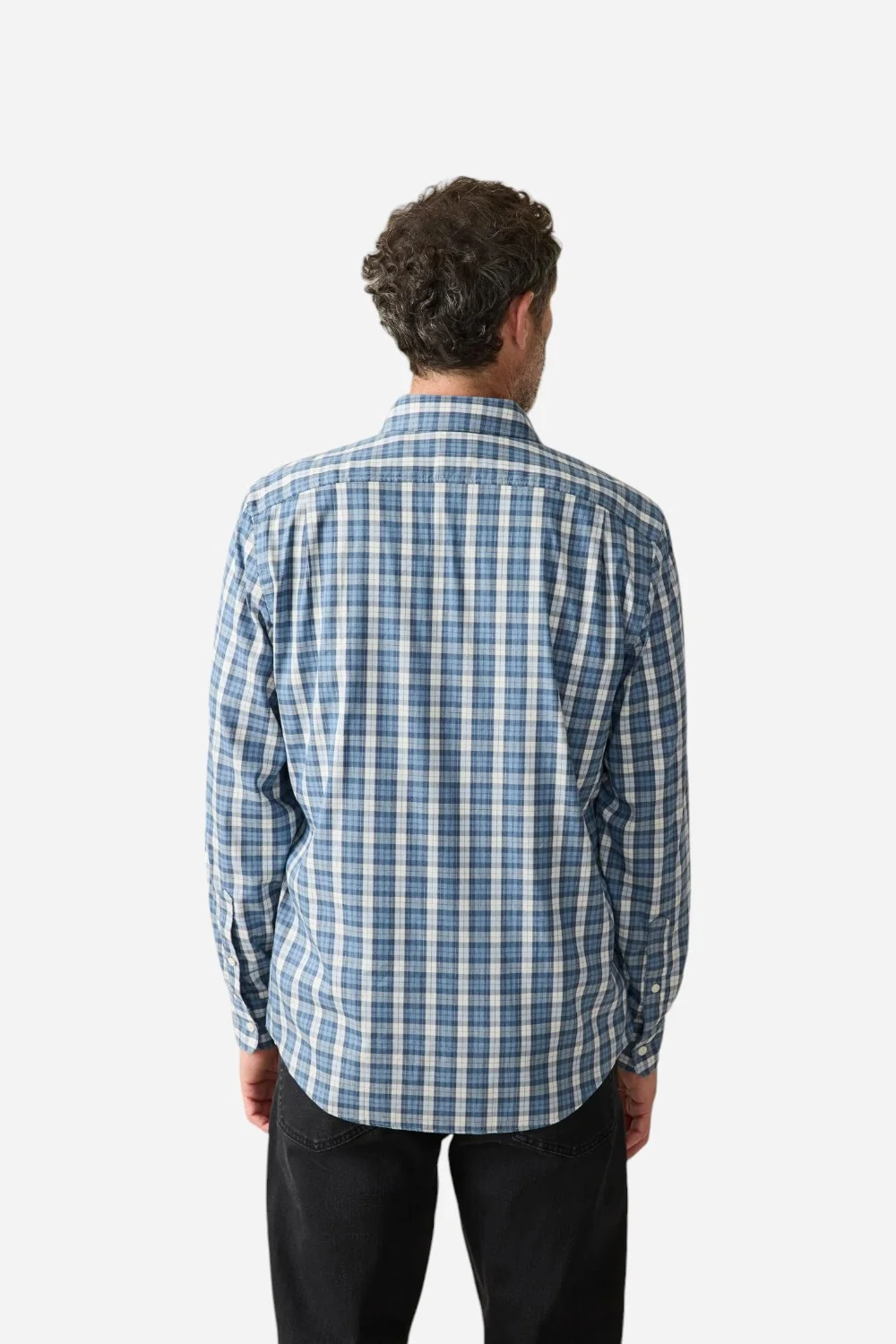 Faherty The Movement Shirt Seaside Blue Plaid - Image 5