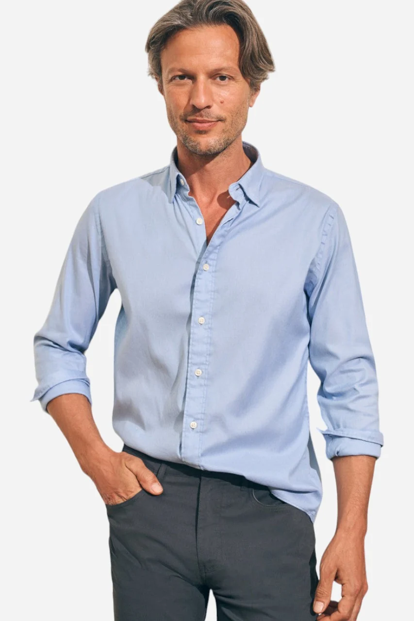 Faherty The Movement Sport Shirt in Atlantic Sky