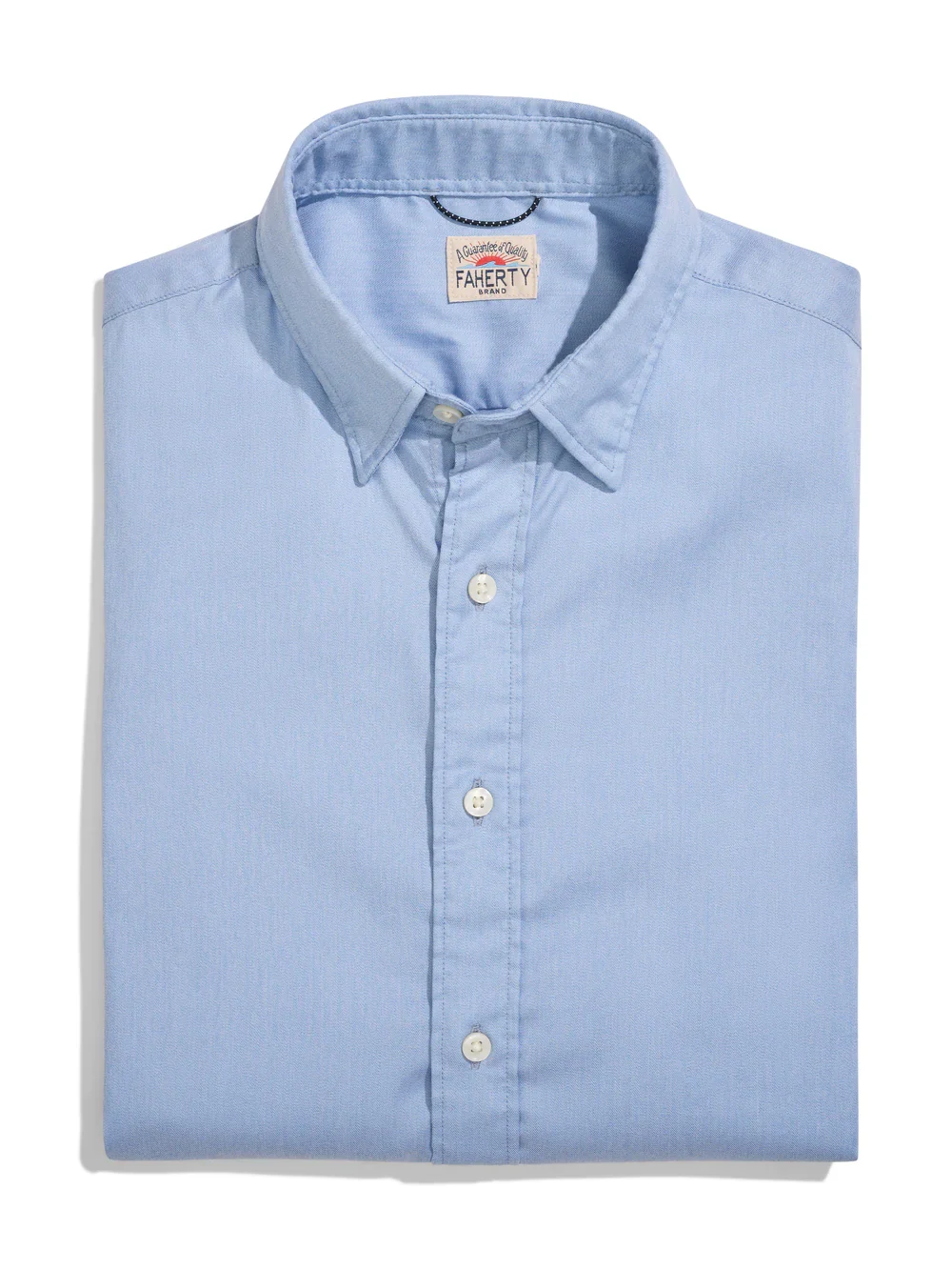 Faherty The Movement Sport Shirt in Atlantic Sky - Image 4
