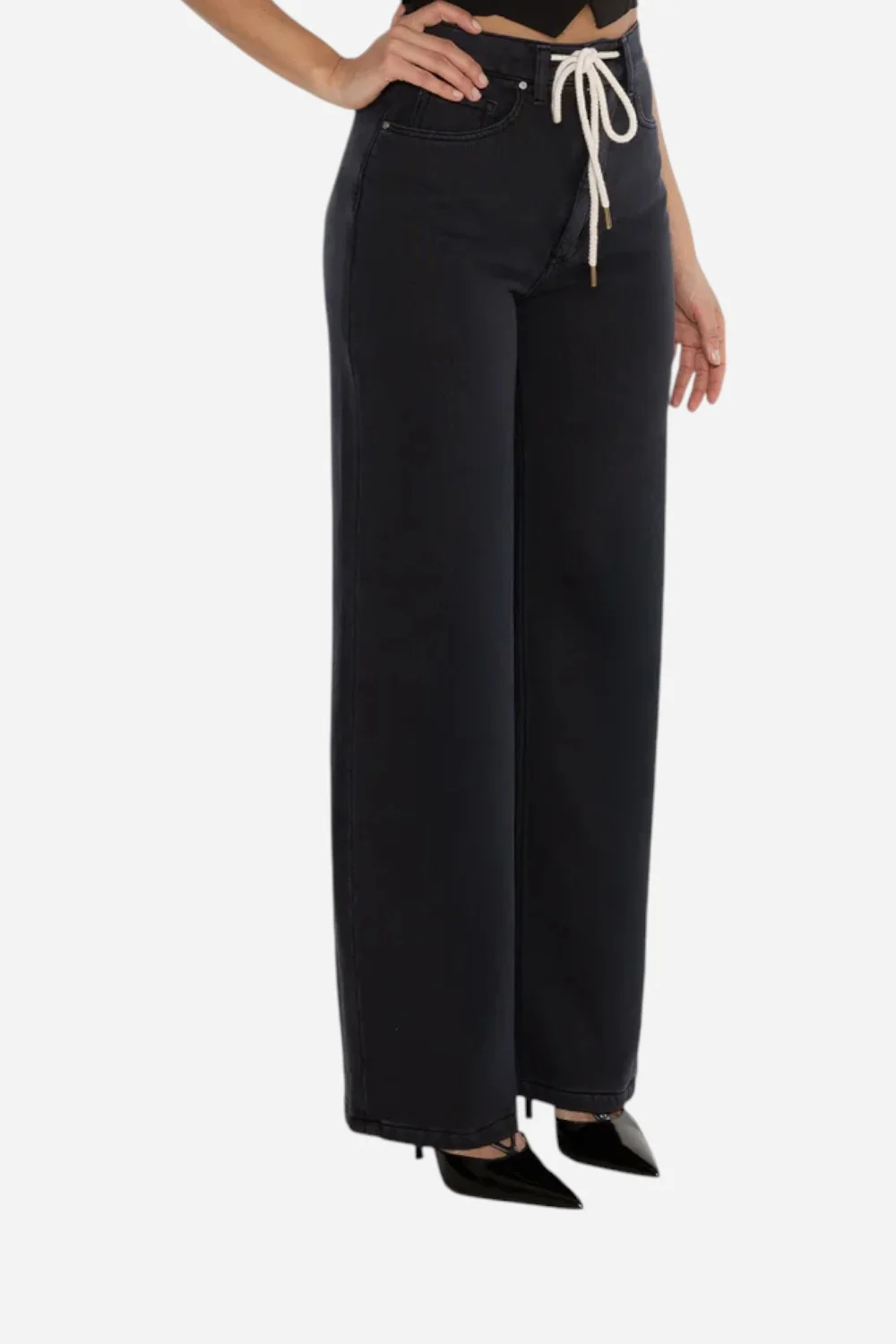 Rudes Denim The Riley Vintage High Rise in Vintage Black - Image 5