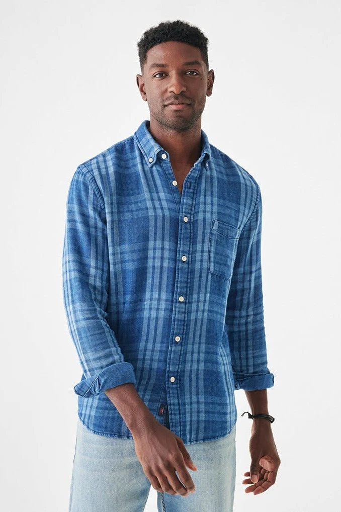 Faherty The Tony Doublecloth Shirt in Indigo Mist