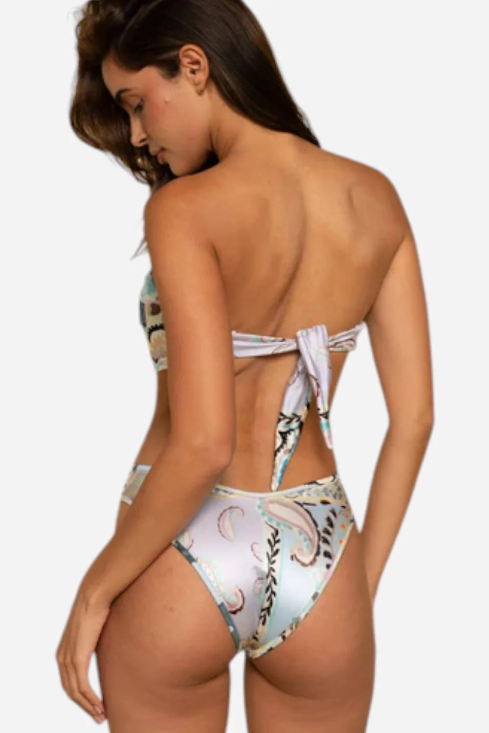 Montce St. Barths Floral Tori Ties Bandeau Bikini Top - Image 4