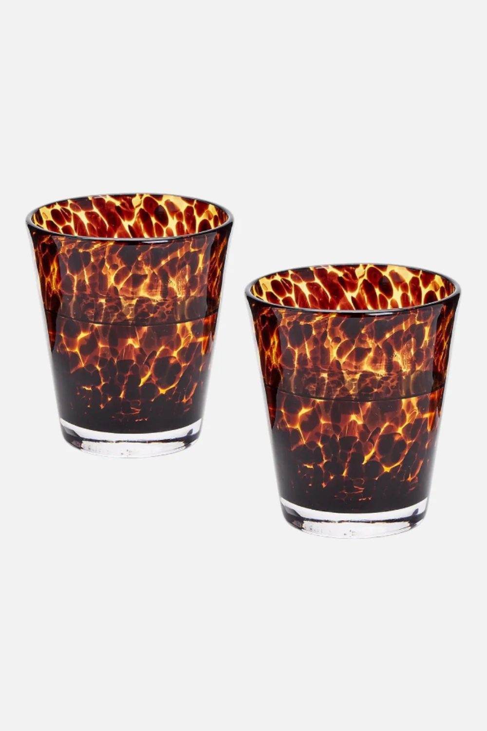Two's Company Tortoise Double Old Fashion Glass Set of 4 - Image 2