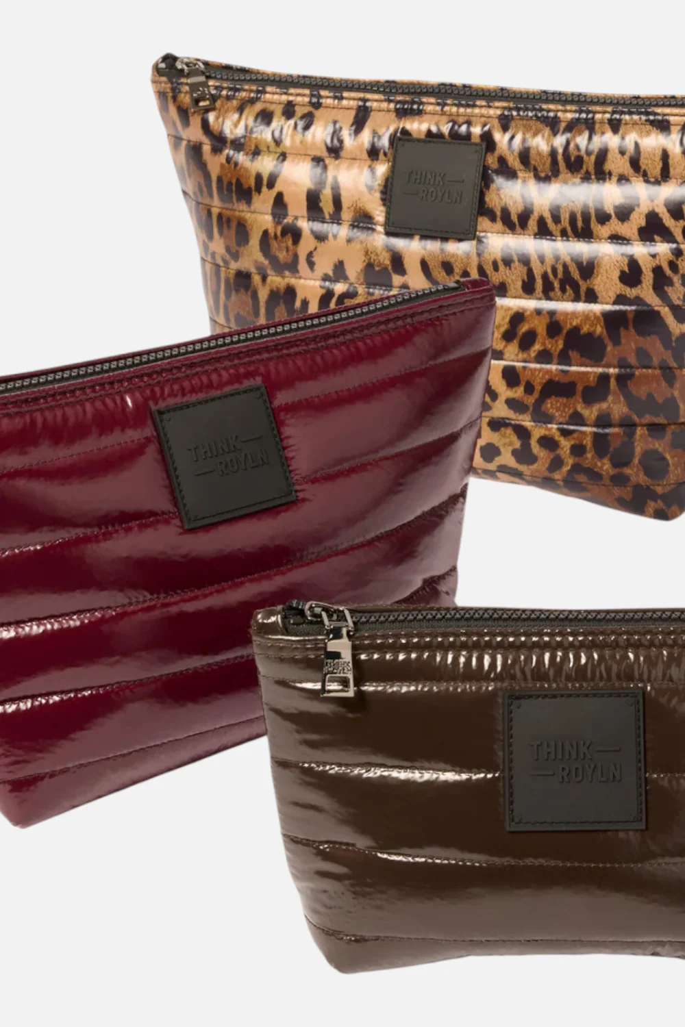 Think Royln Travel Trio in Leopard, Burgandy, & Coco - Image 2