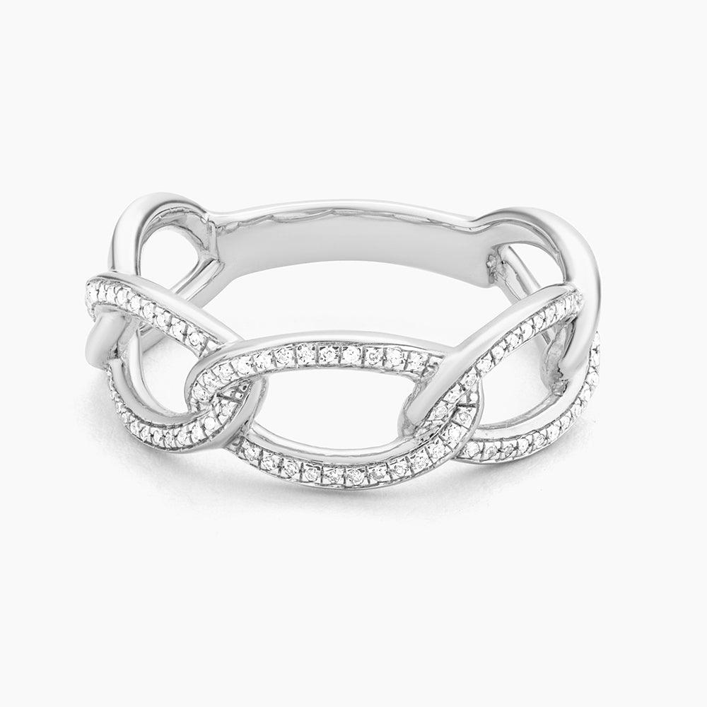 Ella Stein Triple Link Statement Ring in Sterling Silver - Size 7 - Image 4
