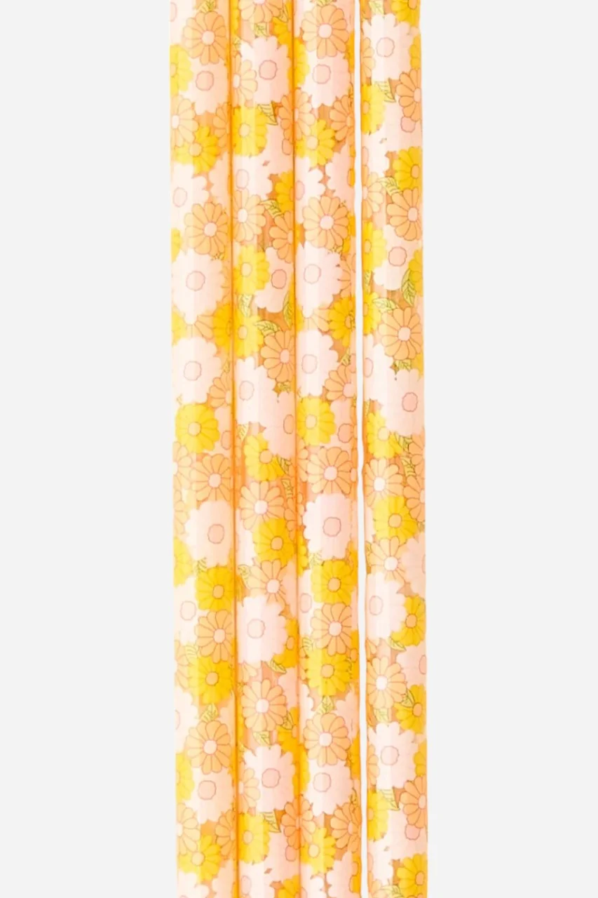 Tumbler Straw Set Daisy Craze Peach