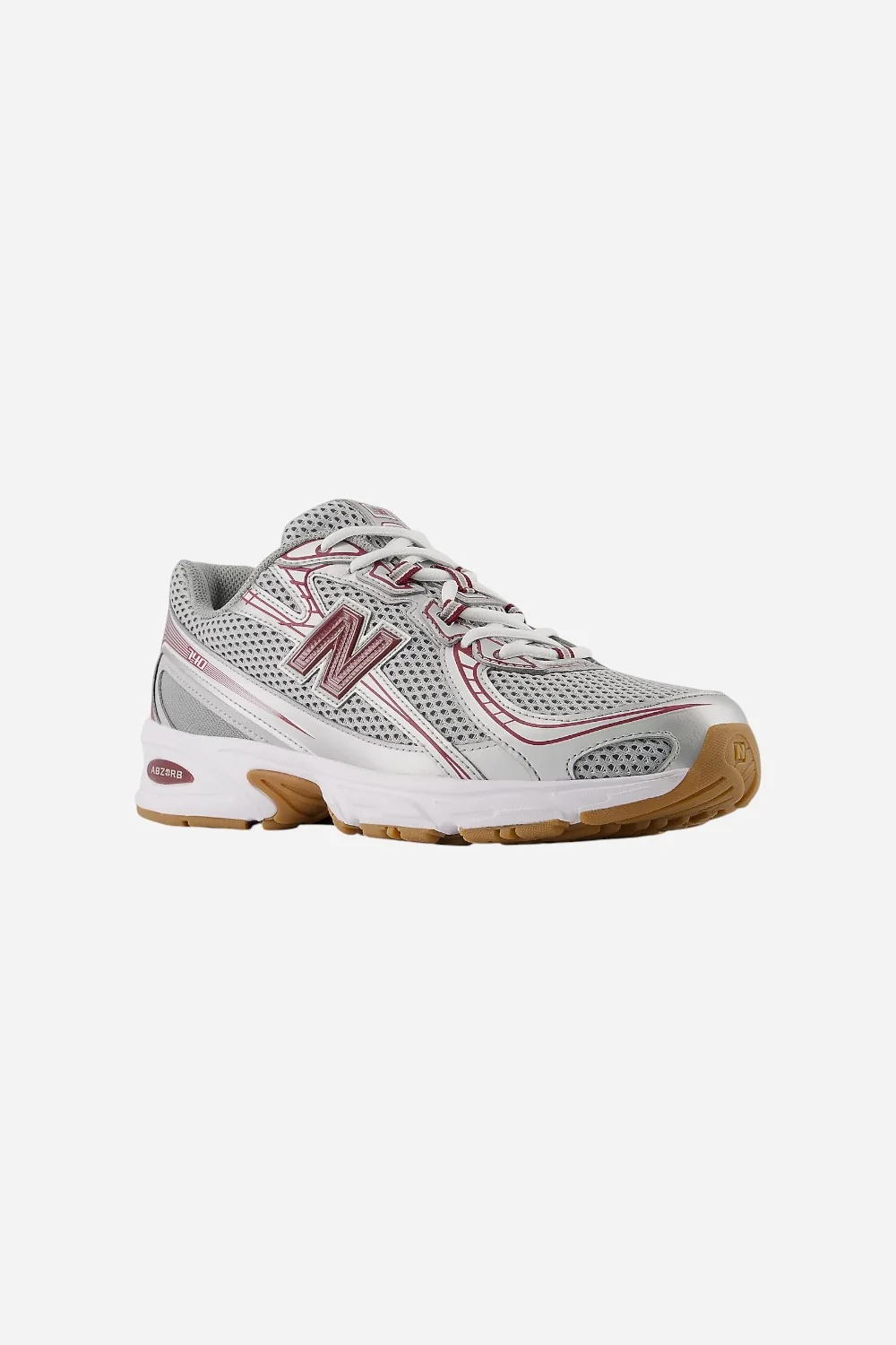 New Balance Men's 740 in Monarch Burgundy with Slate Grey and Raincloud - Image 2