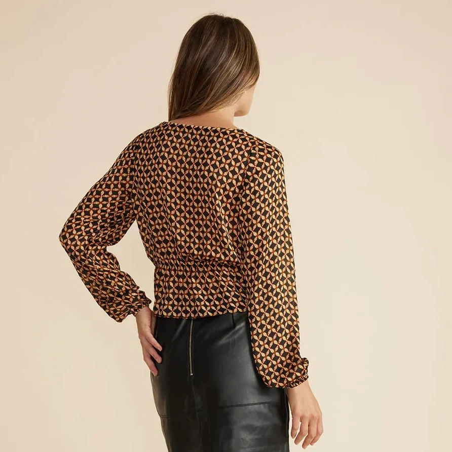 Minkpink Valentina Twist Blouse in Multi - Image 3