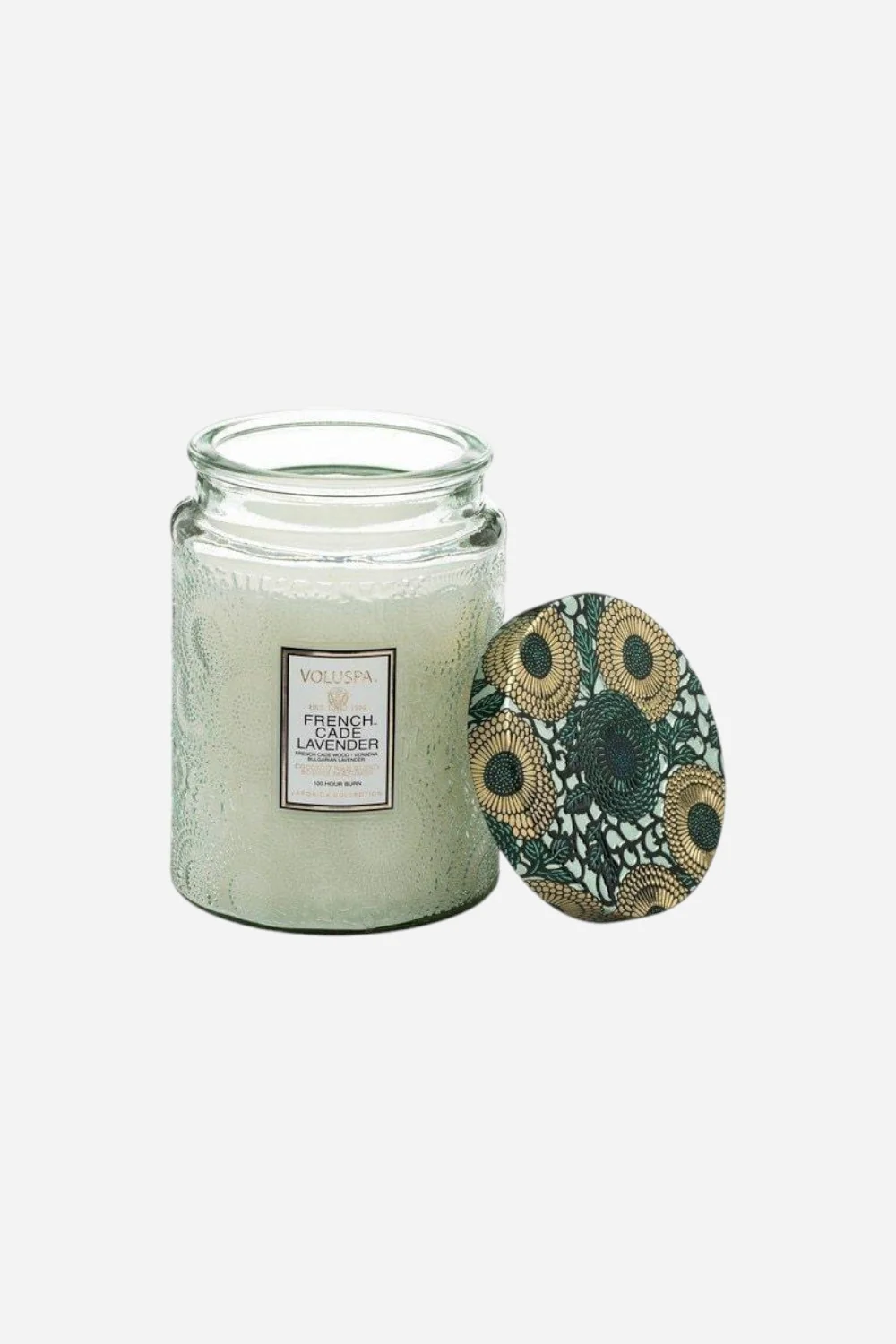 Voluspa French Cade Lavender Large Glass Jar Candle - Image 2