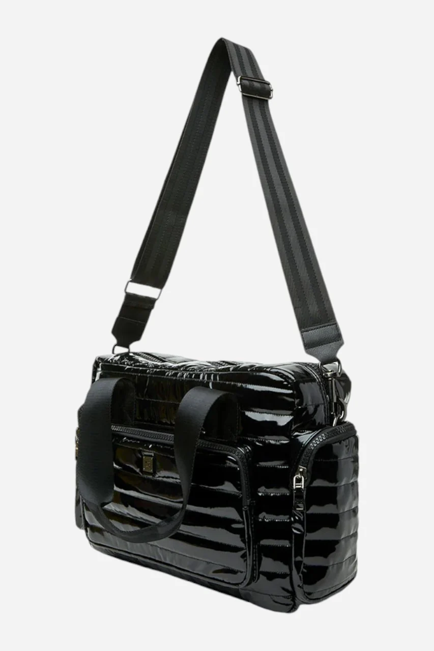 THINK ROYLN Voyager Travel Bag in Black Patent - Image 3