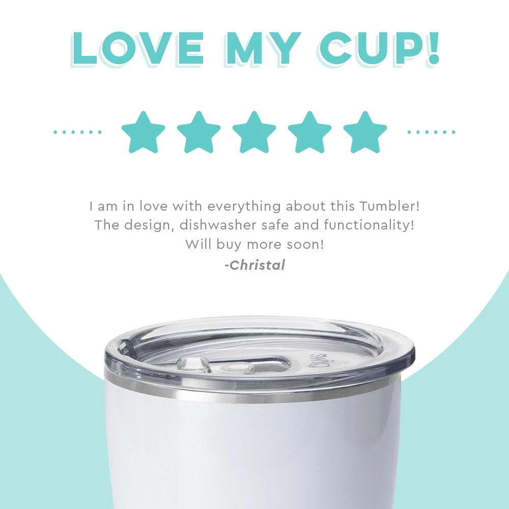 White Shimmer Diamond Tumbler 32 Oz - Image 4