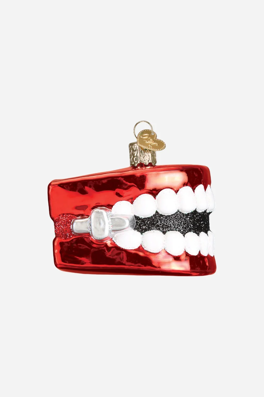 Wind Up Teeth Glass Ornament - Image 2