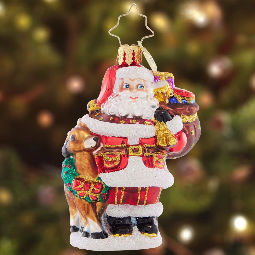 Christopher Radko Woodland Friends Santa Ornament - Image 3